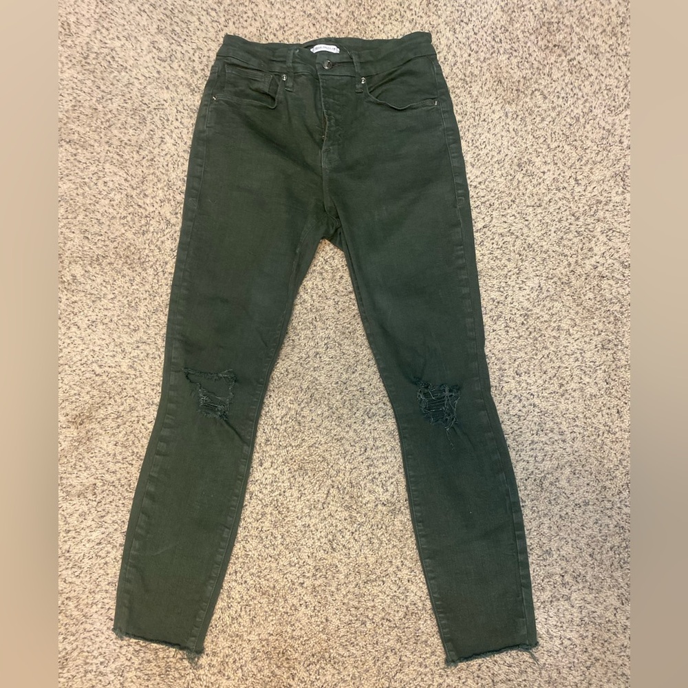 Olive green Good American jeans (good legs)